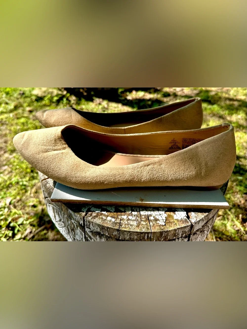 Old Navy Women's Pointed Toe Flats in Tan Suede